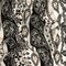 White-Black-Beige Paisley Stripe Printed Rayon Stretch Jersey Knit Fabric By the Yard